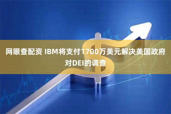 网眼查配资 IBM将支付1700万美元解决美国政府对DEI的调查